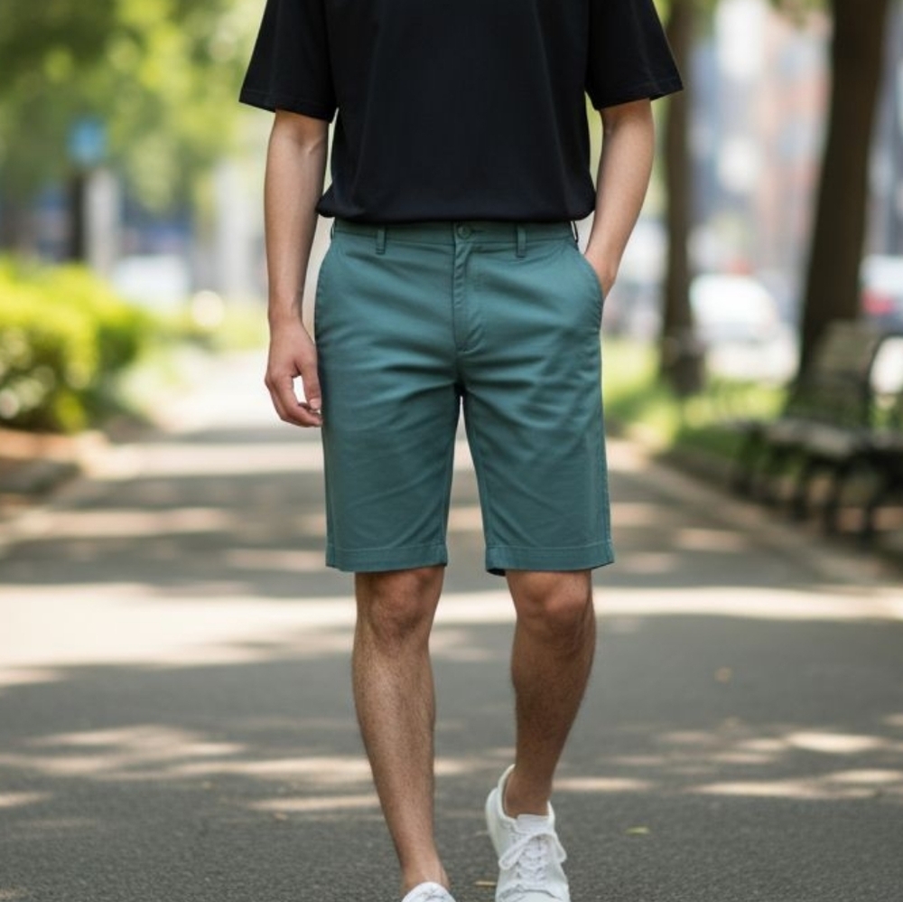 All in Motion Olive Green Flat Front Shorts